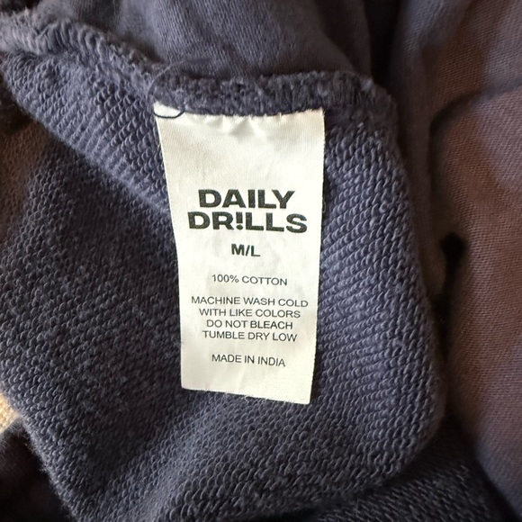 Daily Drills Navy Wide Leg Sweatpant M/L - Picture 3 of 5